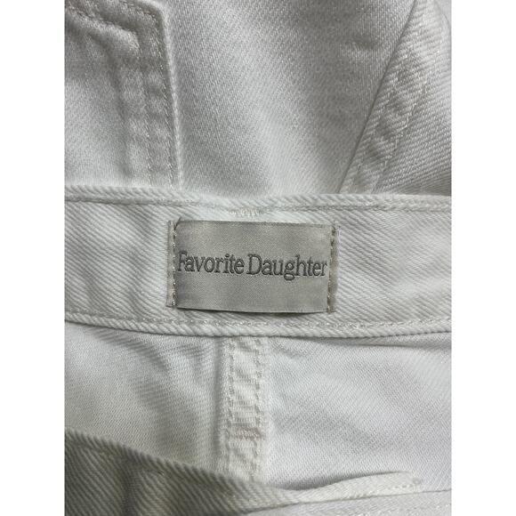 Favorite Daughter 'The Otto' White Cotton High Rise Boyfriend Ankle Denim Jean - Picture 4 of 5